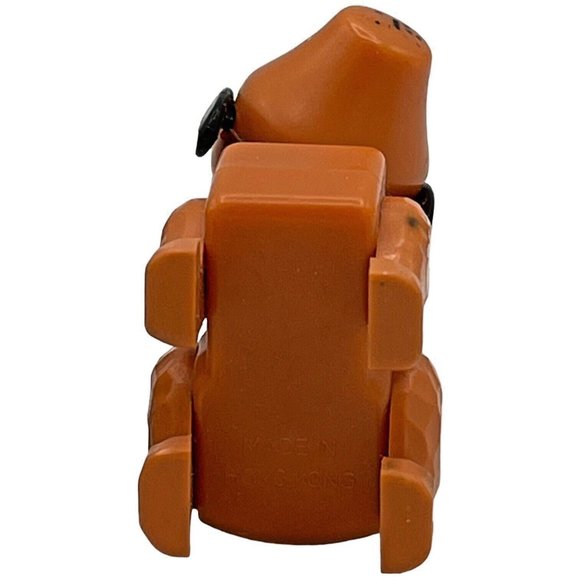 2 VTG Fisher Price Little People Farm BROWN & WHITE DOGS 1 Metal Rivet Dark Legs - Picture 8 of 8